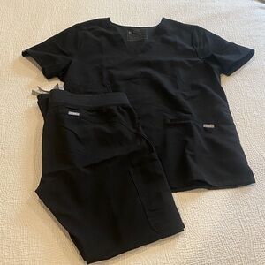 Figs Black Medical Scrub Set